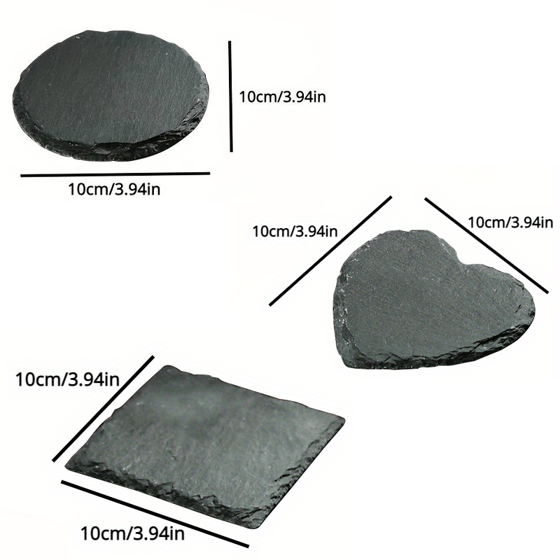 Slate Drinks Coasters - Laser Engraved