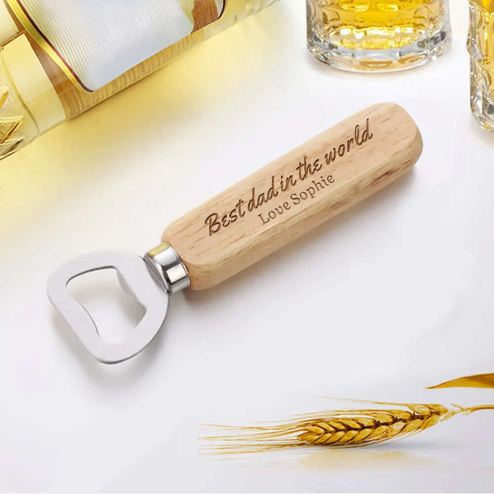 Wooden Bottle Opener - Laser Engraved