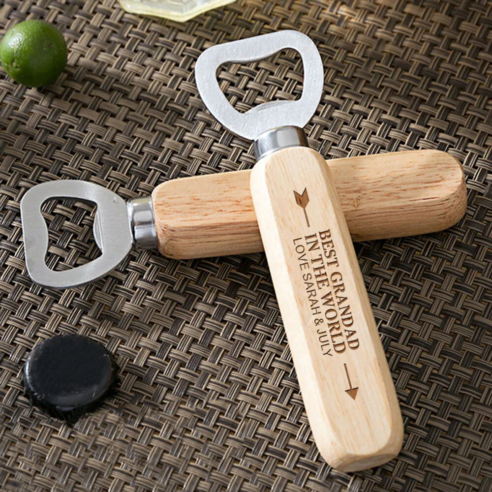 Wooden Bottle Opener - Laser Engraved