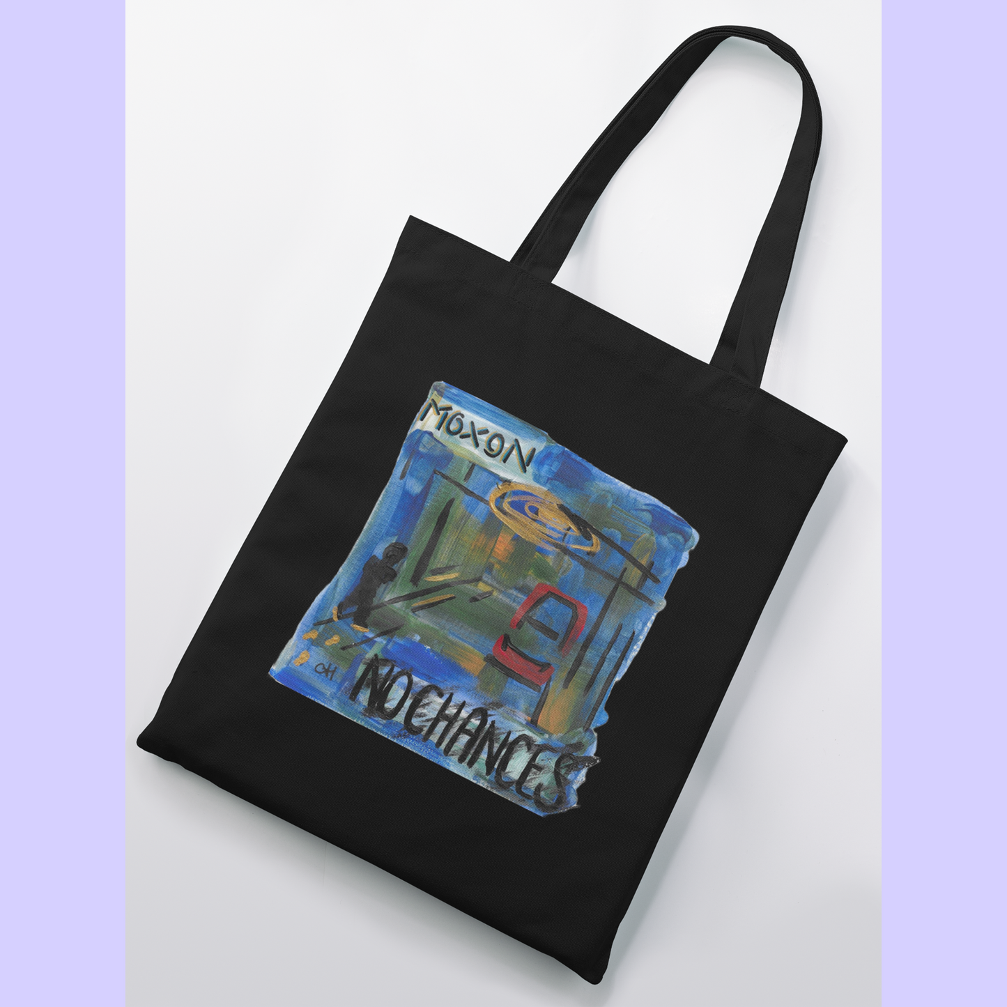 Moxon "No Chances" Long Handle Cotton Shopping / Tote Bag