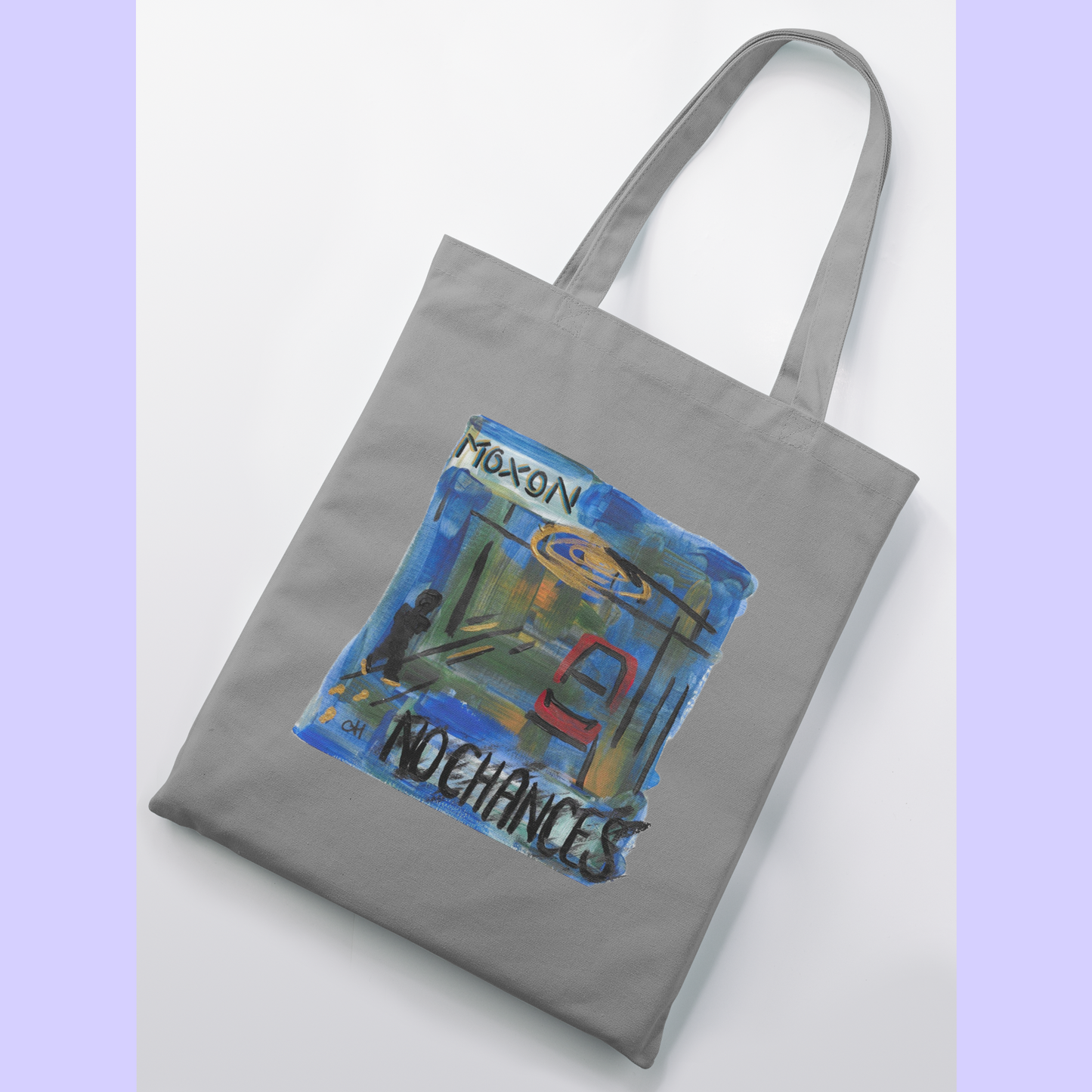 Moxon "No Chances" Long Handle Cotton Shopping / Tote Bag