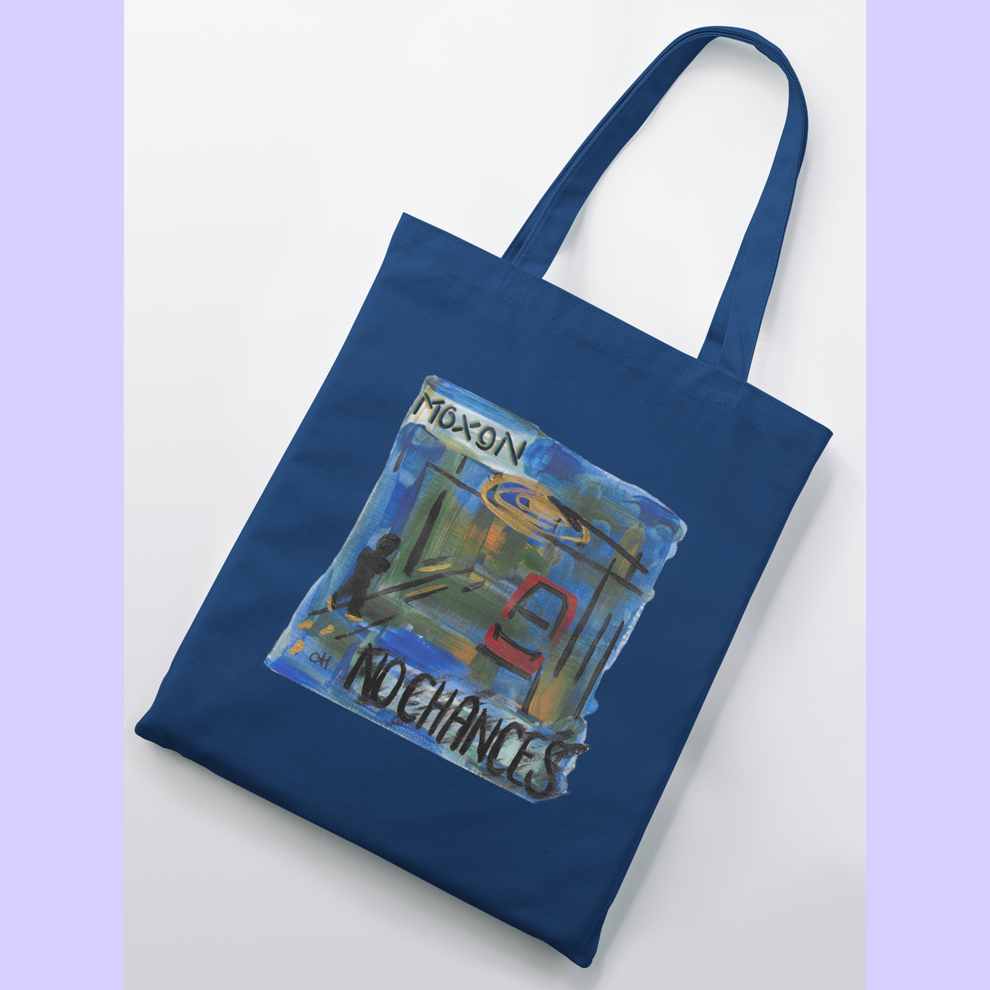 Moxon "No Chances" Long Handle Cotton Shopping / Tote Bag