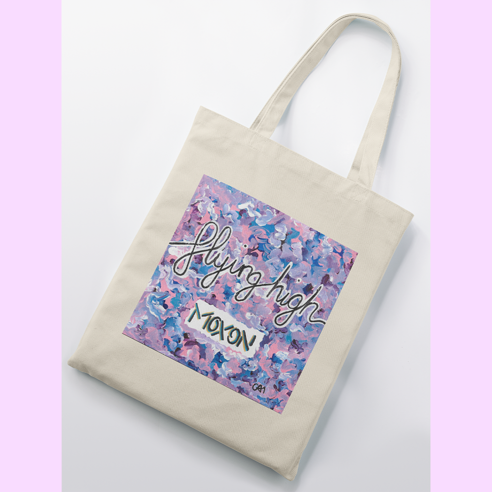 Moxon "Flying High" Long Handle Cotton Shopping / Tote Bag