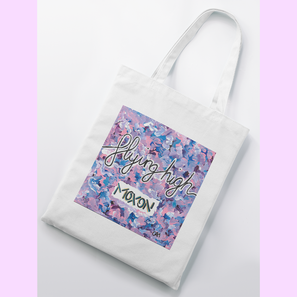 Moxon "Flying High" Long Handle Cotton Shopping / Tote Bag