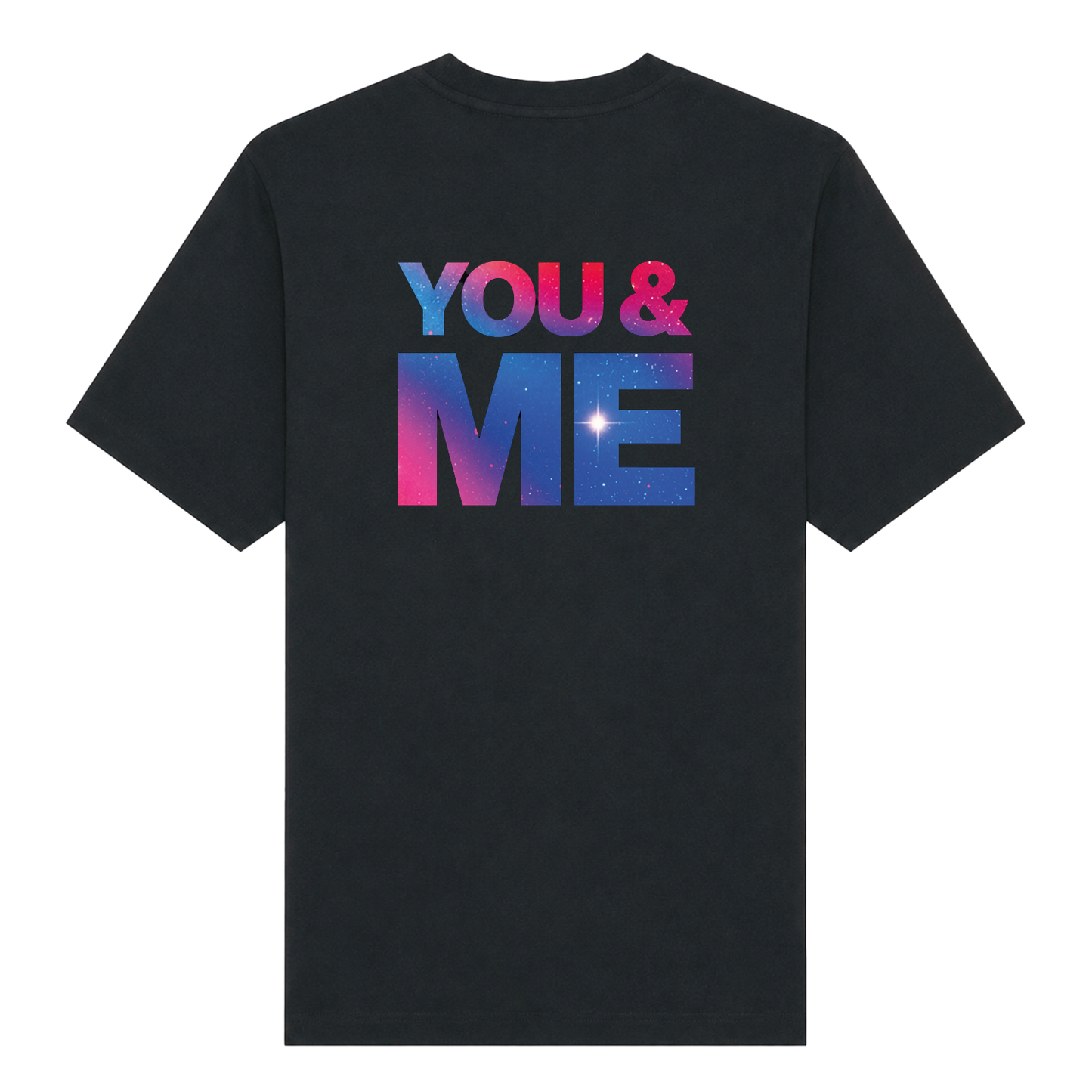 Michael Gray DJ - You & Me Heavy Box Fit T-Shirt - Front & Back Print - BLACK