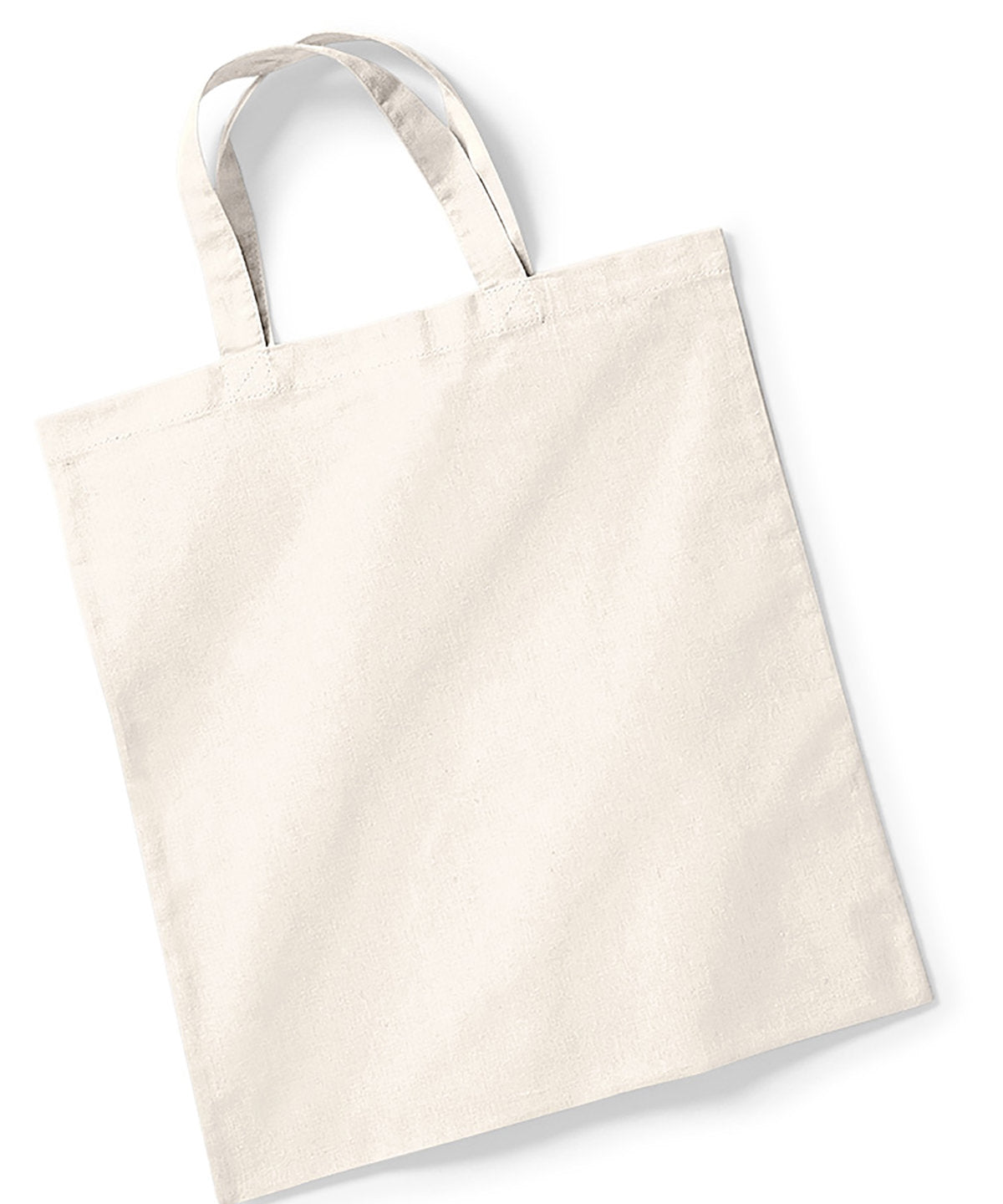 Short Handle Cotton Shopper Tote Bag