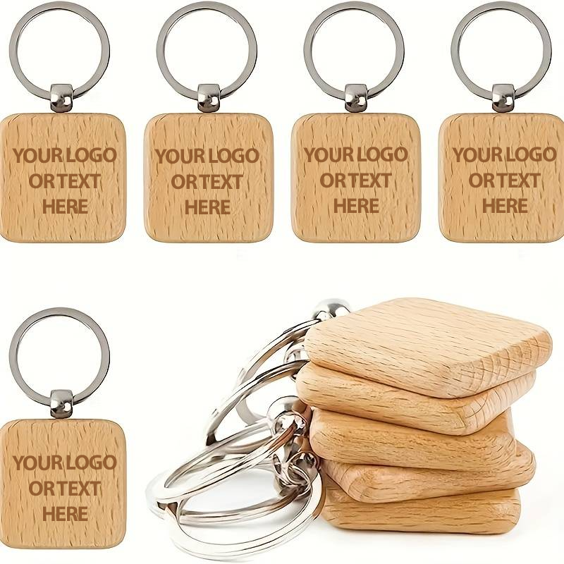 Wooden Keyrings - Laser Engraved