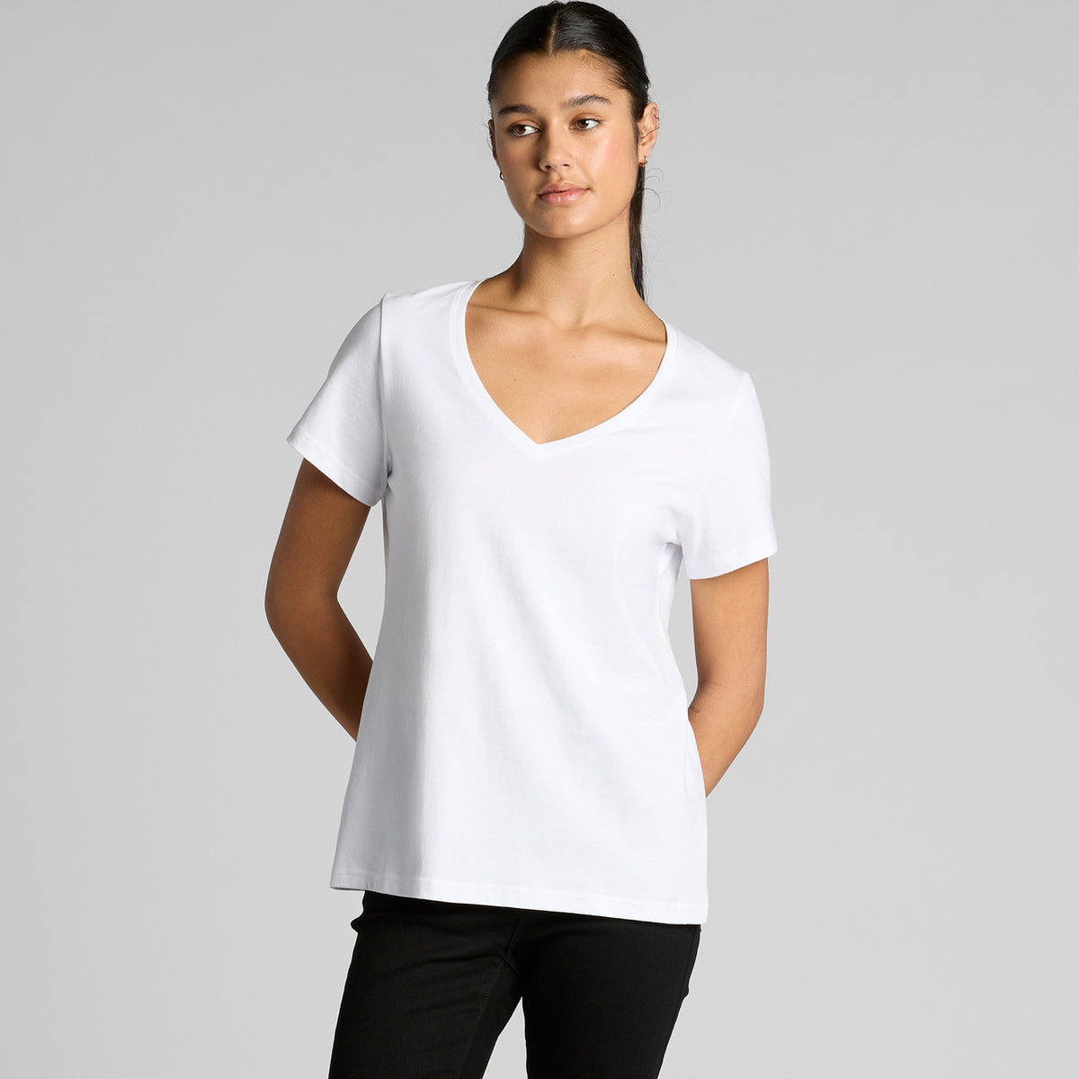 AS Colour Wo's Maple V Neck Tee – back