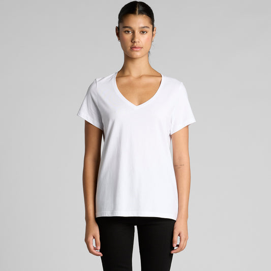 AS Colour Wo's Maple V Neck Tee – front product view