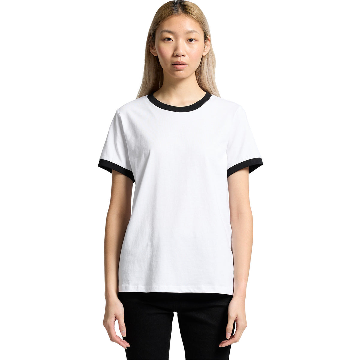 AS Colour Wo's Maple Ringer Tee – front product view