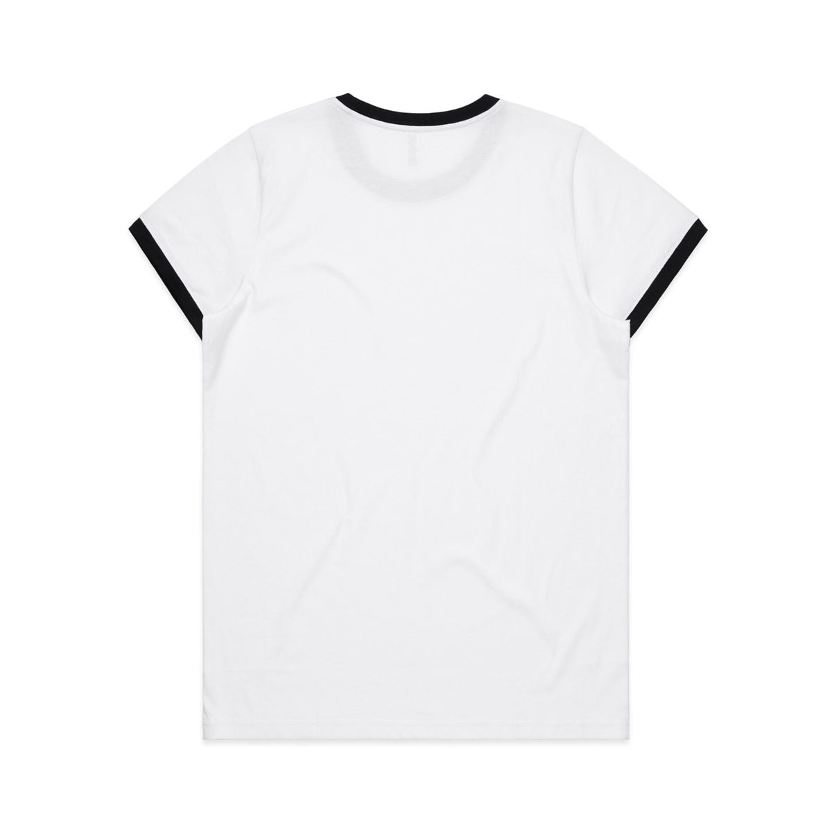 AS Colour Wo's Maple Ringer Tee – white/black - back