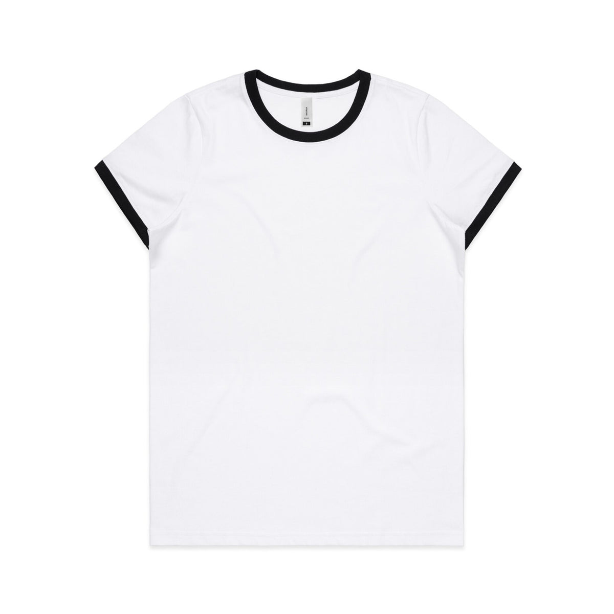 AS Colour Wo's Maple Ringer Tee in White/Black