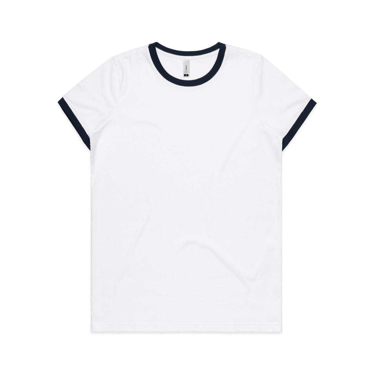 AS Colour Wo's Maple Ringer Tee in White/Navy