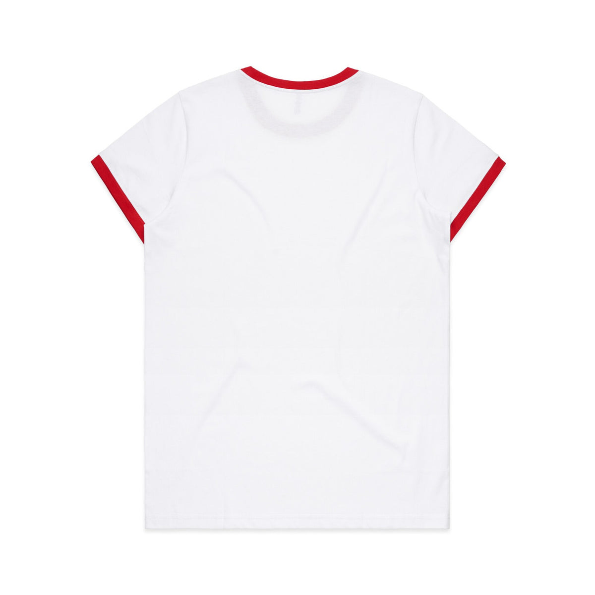 AS Colour Wo's Maple Ringer Tee – white/red - back