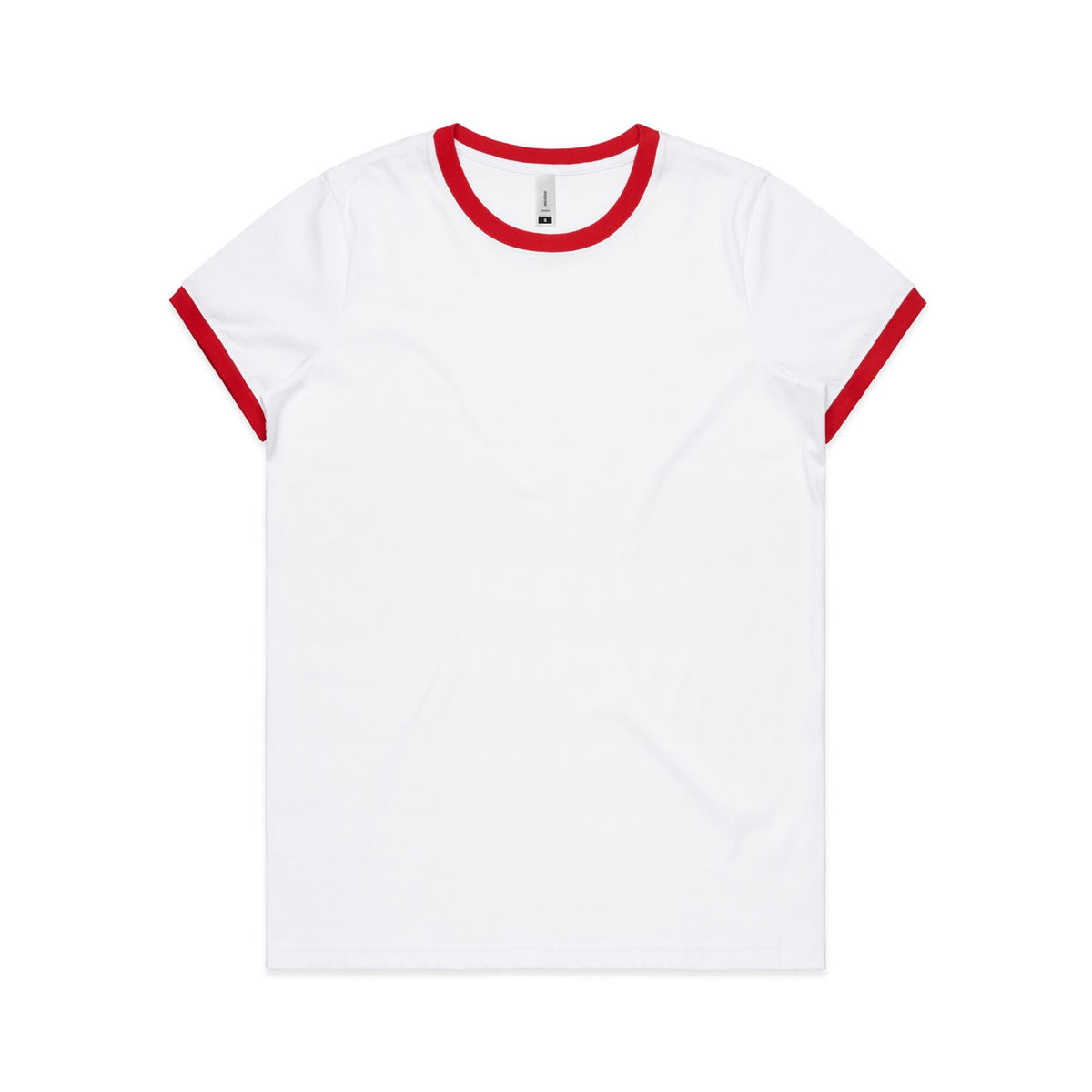 AS Colour Wo's Maple Ringer Tee in White/Red