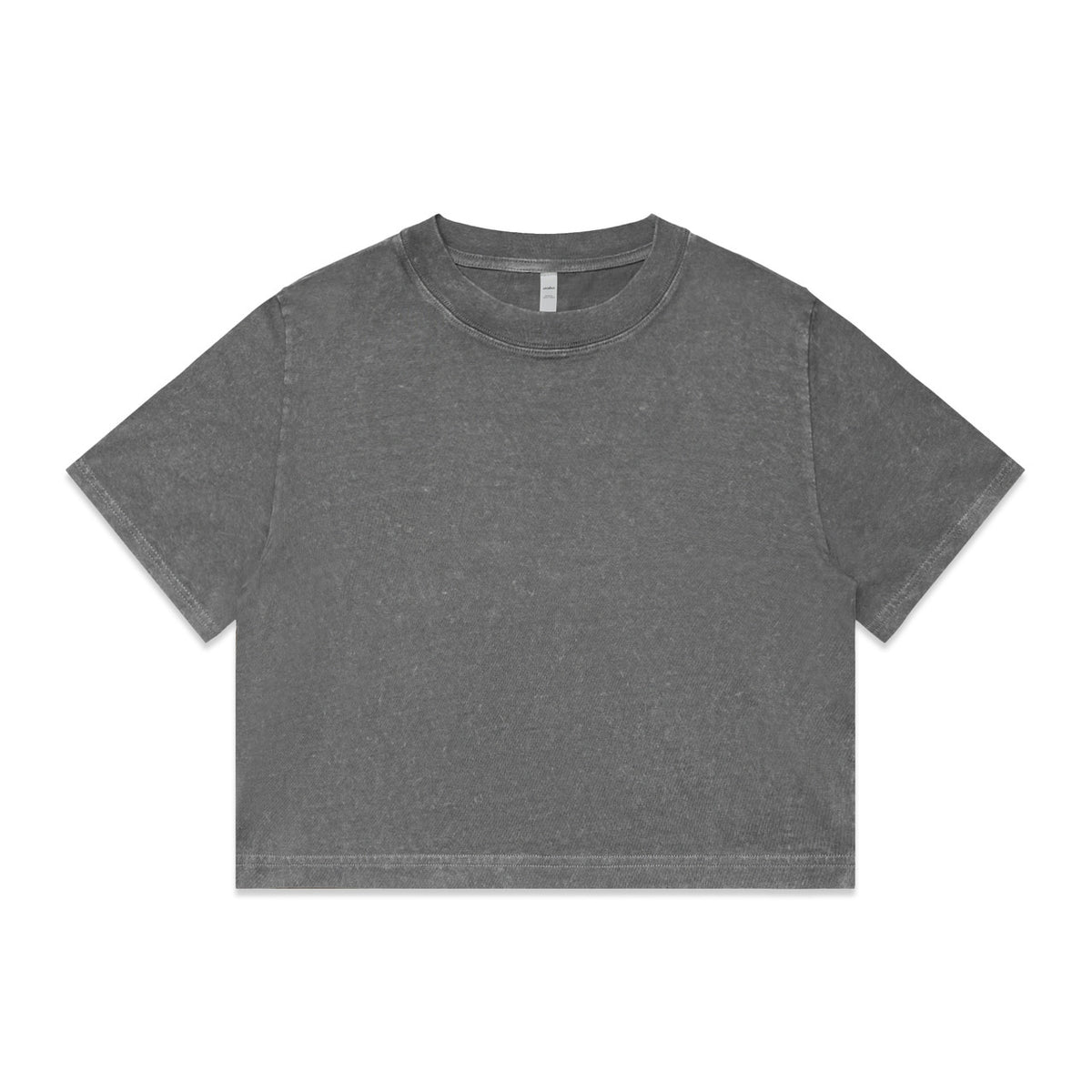 AS Colour Wos Stone Wash Heavy Crop in Coal Stone