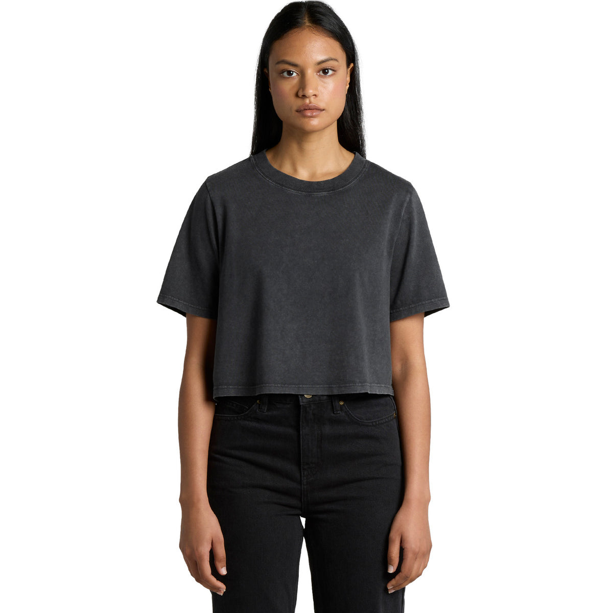 AS Colour Wos Stone Wash Heavy Crop – front product view