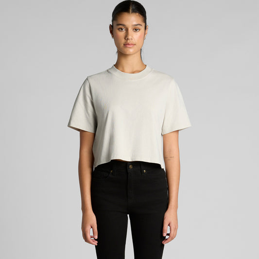 AS Colour Wo's Heavy Faded Crop Tee – front product view