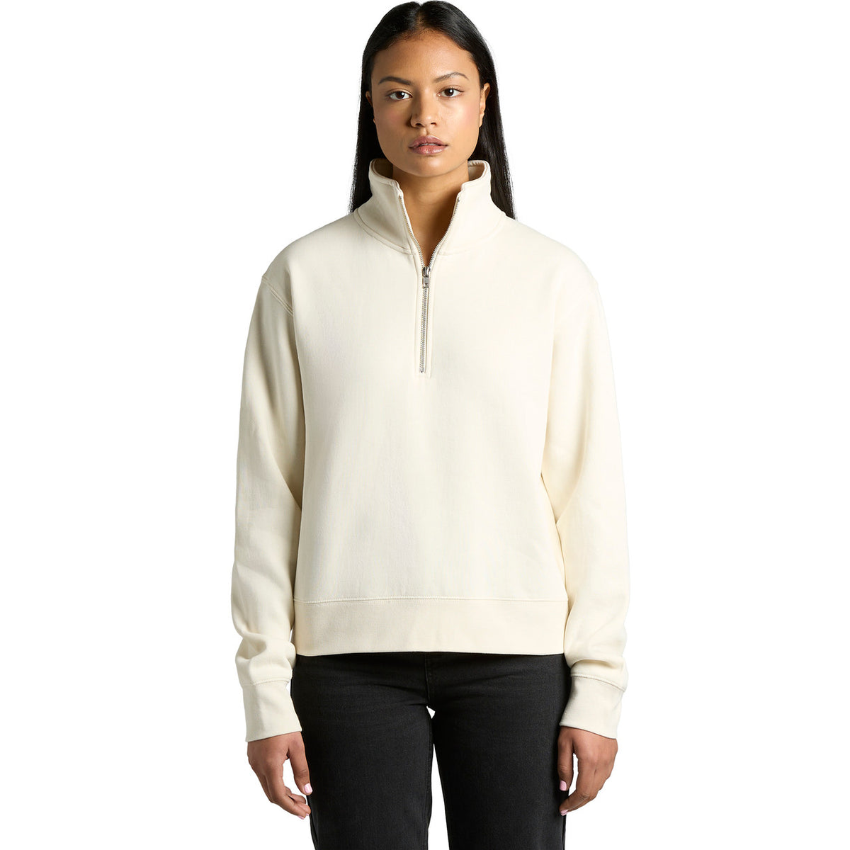 AS Colour Wo's Stencil Half Zip Crew – front product view