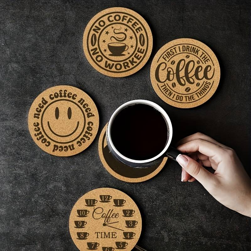 Cork Drinks Coasters - Laser Engraved