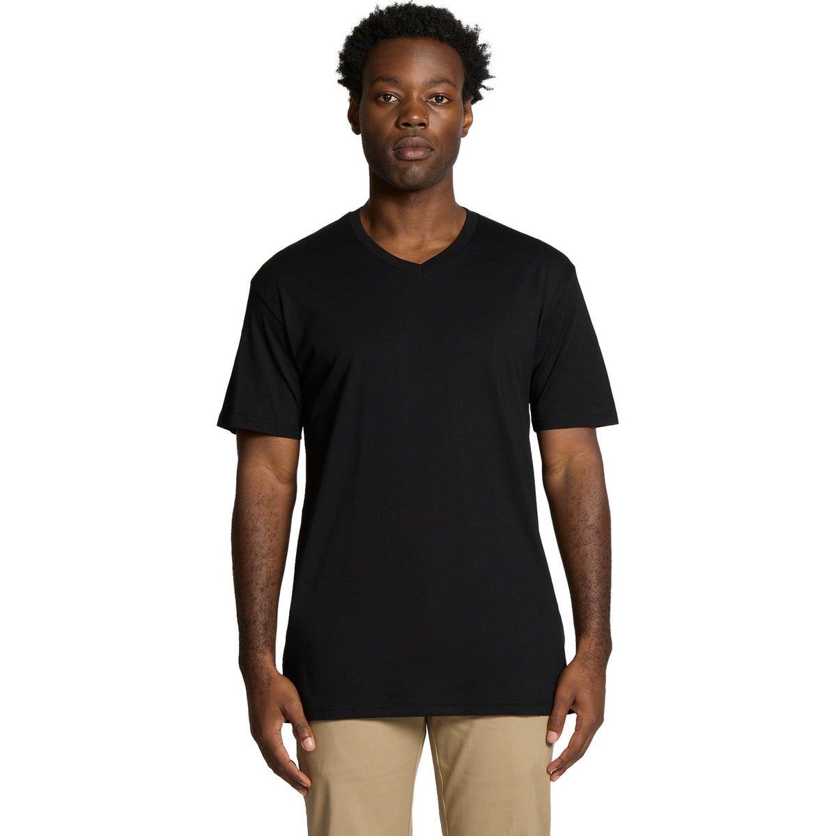 AS Colour Staple V Neck Tee – front product view
