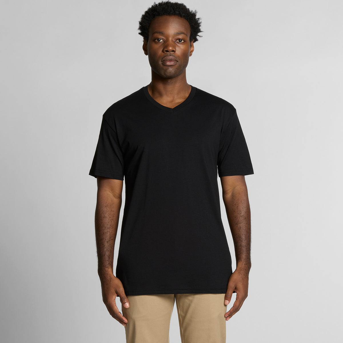 AS Colour Staple V Neck Tee – front product view