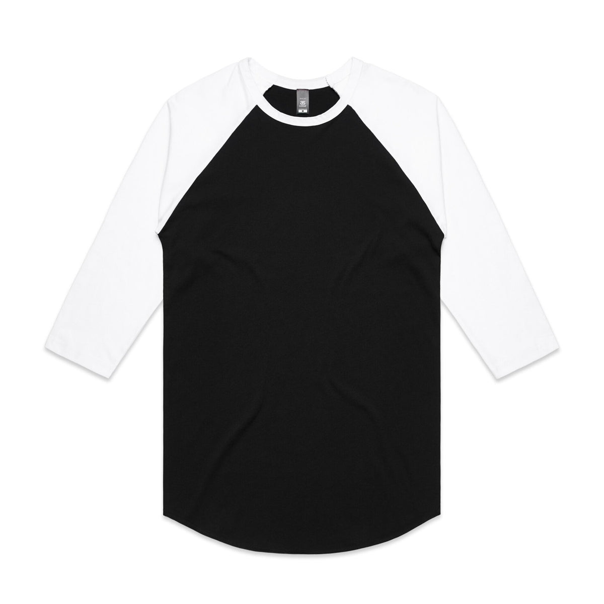 AS Colour Raglan Tee in Black/White