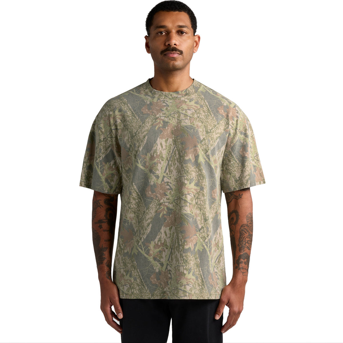 AS Colour Heavy Faded Camo Tee – front product view