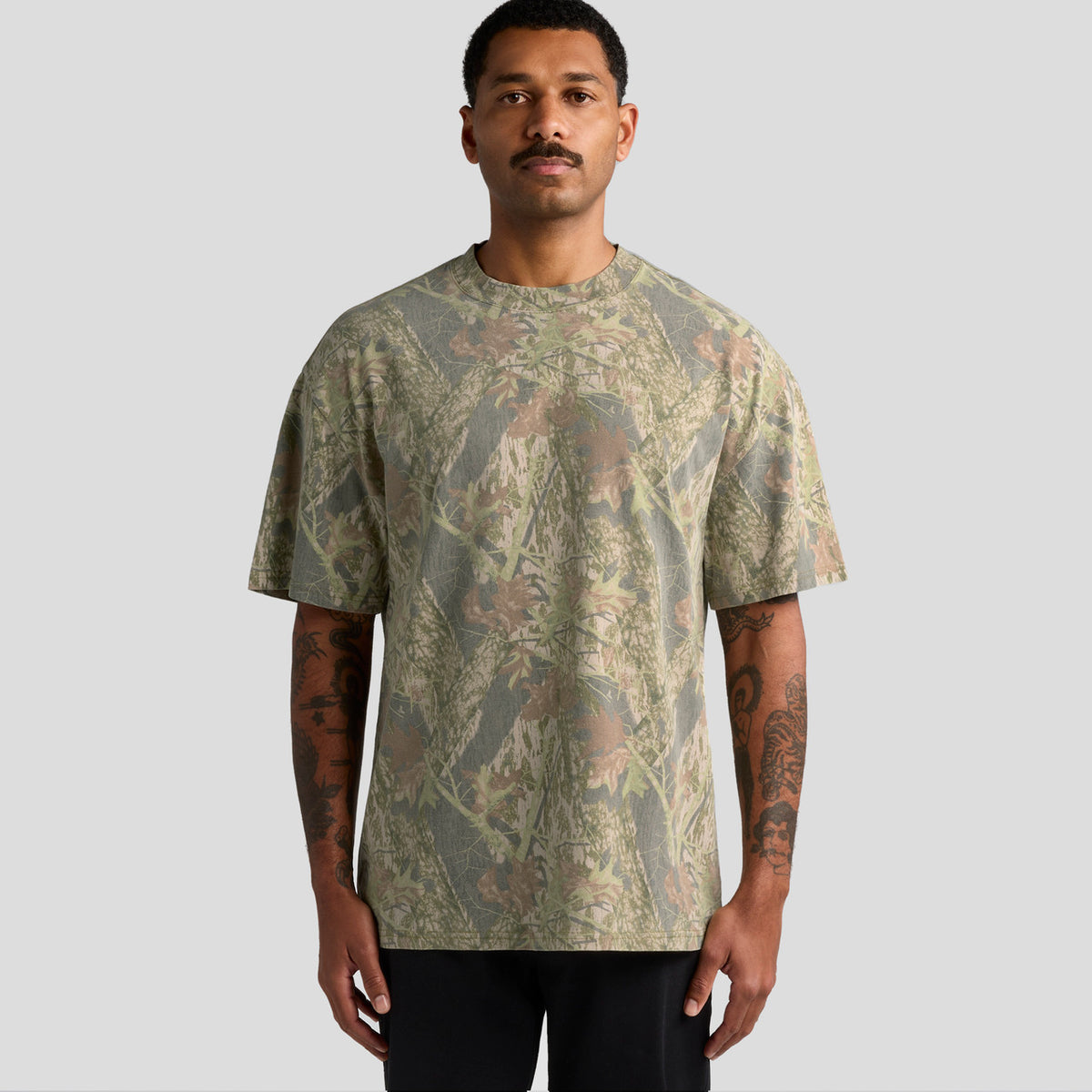AS Colour Heavy Faded Camo Tee – front product view