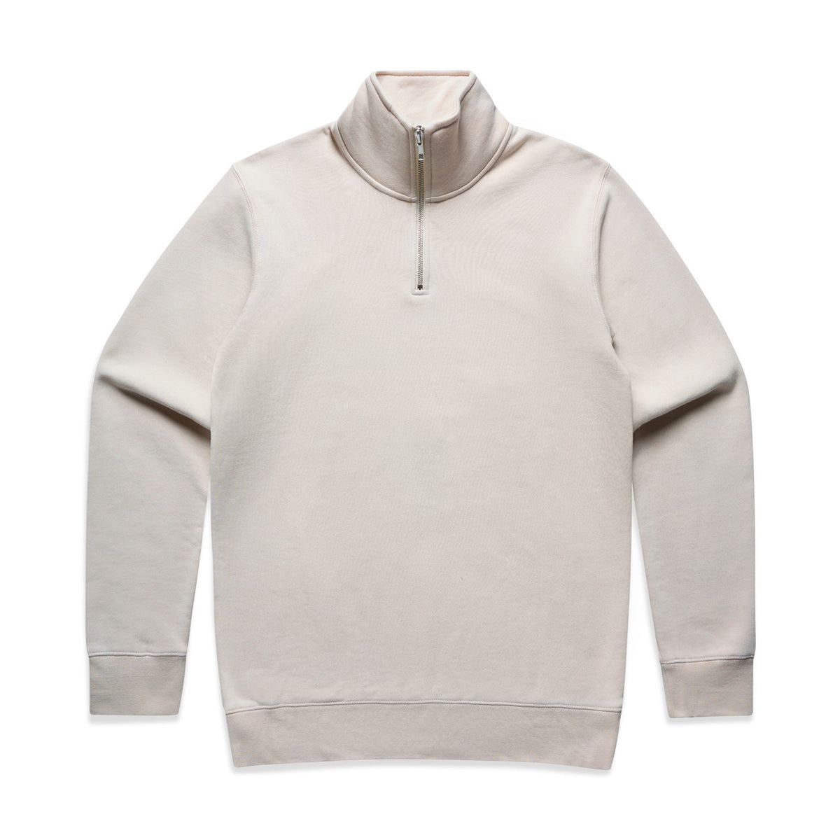 AS Colour Stencil Half Zip Crew in Bone