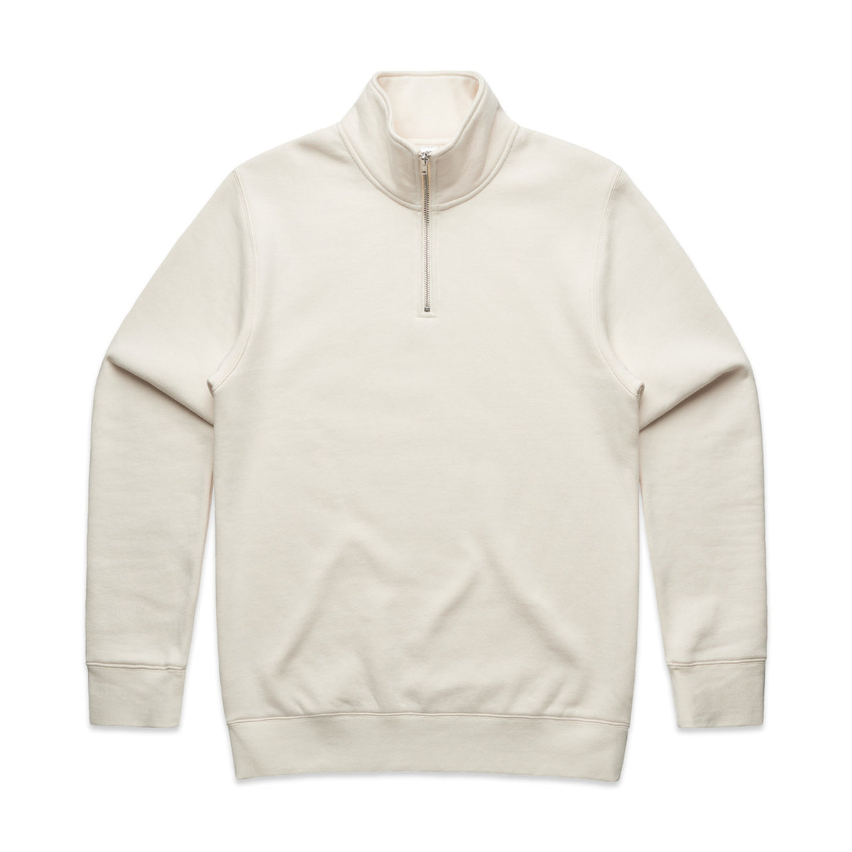 AS Colour Stencil Half Zip Crew in Ecru