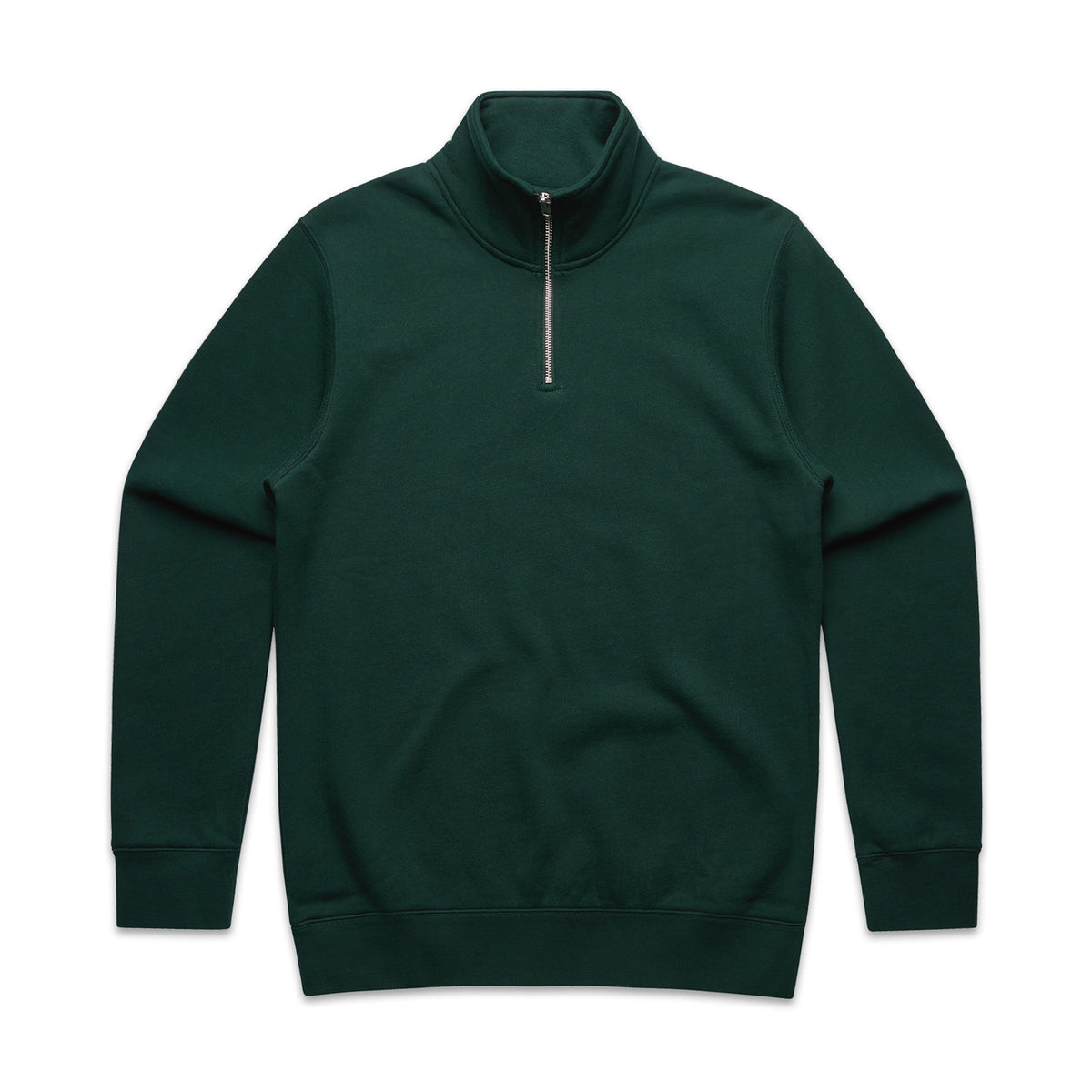 AS Colour Stencil Half Zip Crew in Pine Green