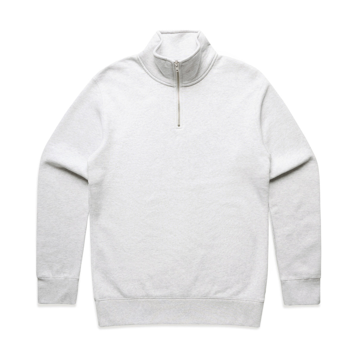 AS Colour Stencil Half Zip Crew in White Heather