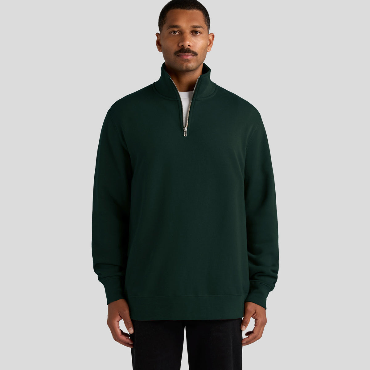 AS Colour Stencil Half Zip Crew – front product view