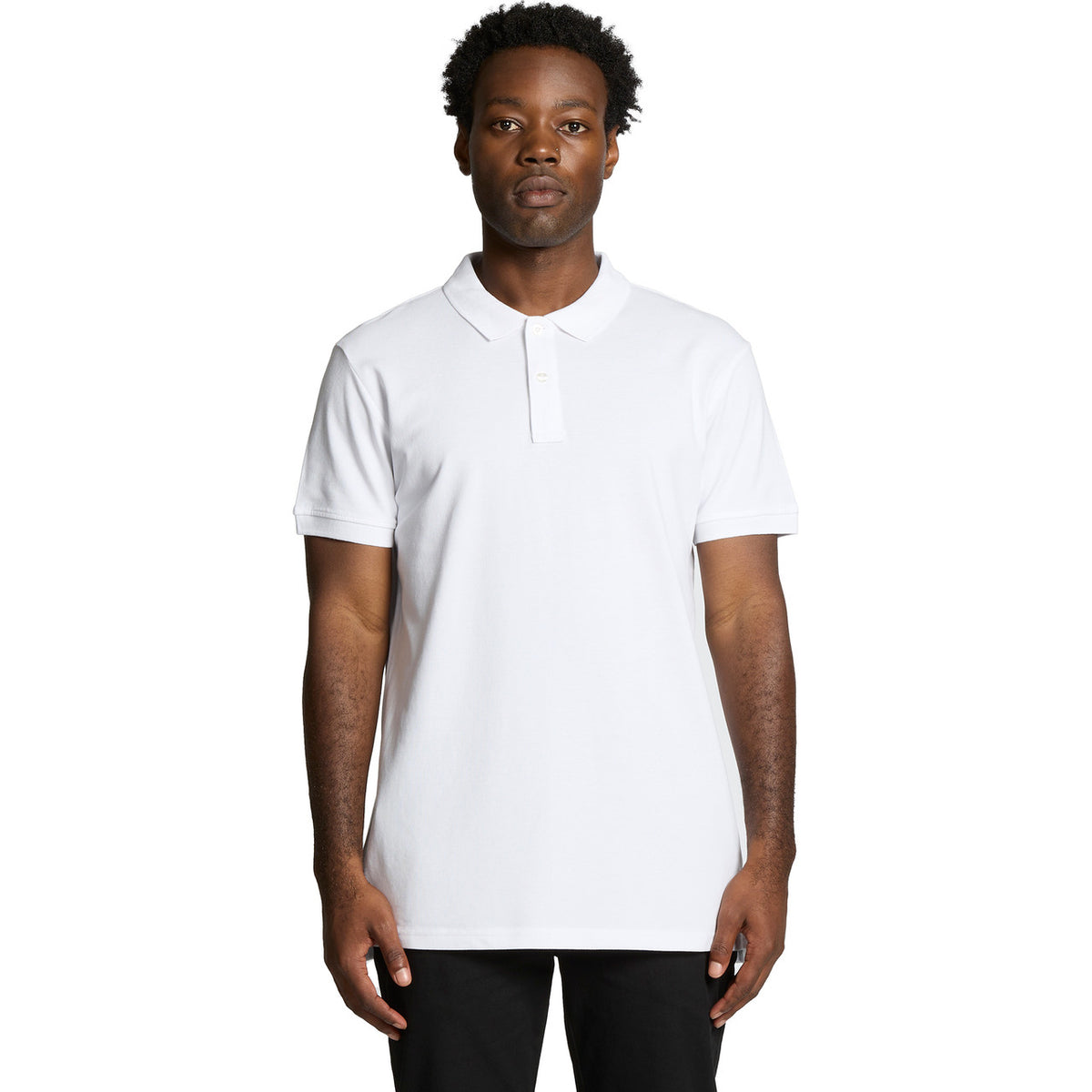 AS Colour Pique Polo – front product view
