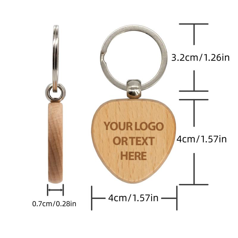 Wooden Keyrings - Laser Engraved