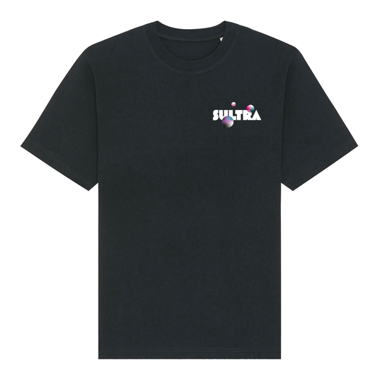 Michael Gray DJ - Sultra Heavy Box Fit T-Shirt - Front & Back Print - BLACK