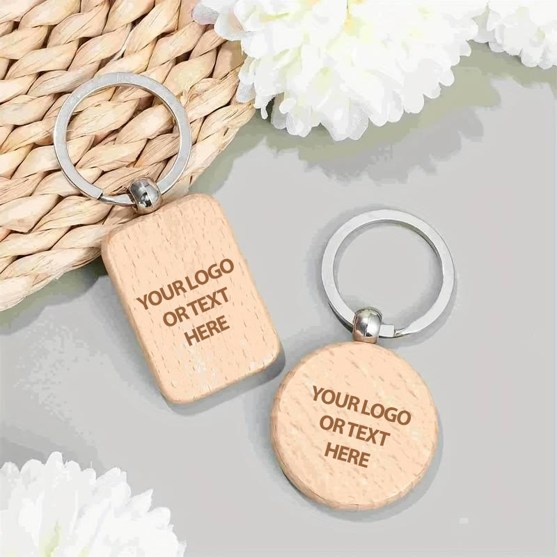 Wooden Keyrings - Laser Engraved