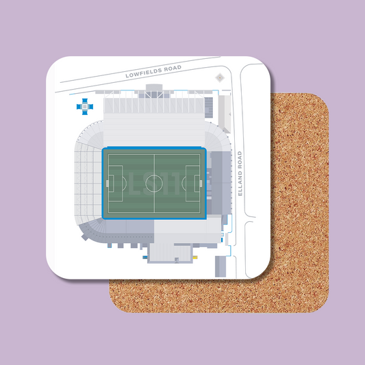 LS11 Elland Road Cork Backed Drinks Coaster